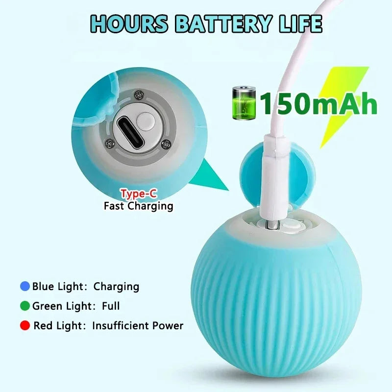 Interactive USB Rechargeable Cat Ball Toy-2